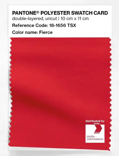 Artikelbild des Artikels “PANTONE® POLYESTER SWATCH CARD 18-1656 TSX Fierce “