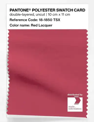 Artikelbild des Artikels “PANTONE® POLYESTER SWATCH CARD 18-1850 TSX Red Lacquer “