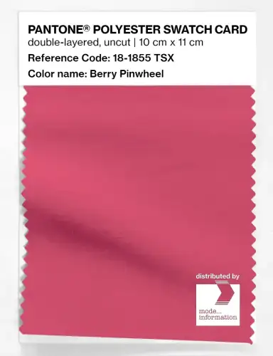 Artikelbild des Artikels “PANTONE® POLYESTER SWATCH CARD 18-1855 TSX Berry Pinwheel “