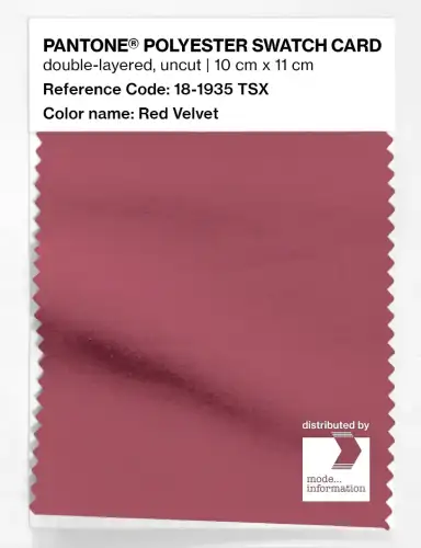 Artikelbild des Artikels “PANTONE® POLYESTER SWATCH CARD 18-1935 TSX Red Velvet “