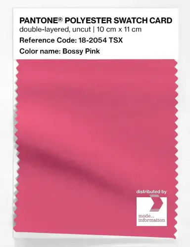 Artikelbild des Artikels “PANTONE® POLYESTER SWATCH CARD 18-2054 TSX Bossy Pink “