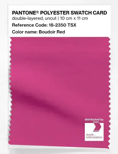 Artikelbild des Artikels “PANTONE® POLYESTER SWATCH CARD 18-2350 TSX Boudoir Red “