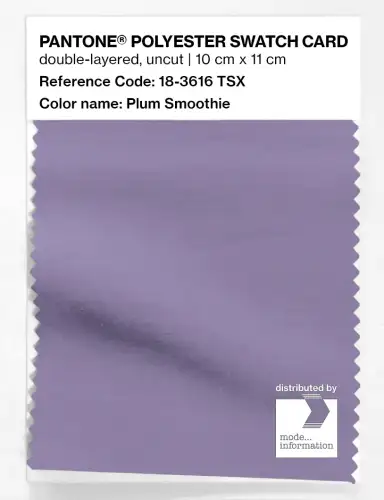Artikelbild des Artikels “PANTONE® POLYESTER SWATCH CARD 18-3616 TSX Plum Smoothie “