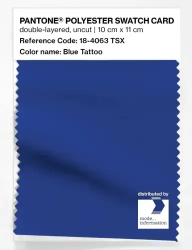 Artikelbild des Artikels “PANTONE® POLYESTER SWATCH CARD 18-4063 TSX Blue Tattoo “