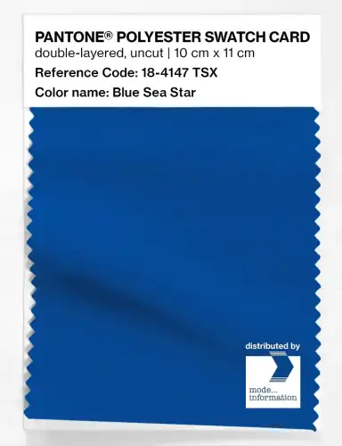 Artikelbild des Artikels “PANTONE® POLYESTER SWATCH CARD 18-4147 TSX Blue Sea Star “