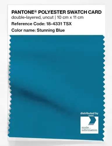 Artikelbild des Artikels “PANTONE® POLYESTER SWATCH CARD 18-4331 TSX Stunning Blue “