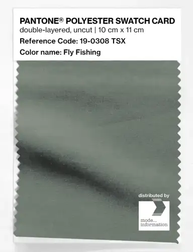 Artikelbild des Artikels “PANTONE® POLYESTER SWATCH CARD 19-0308 TSX Fly Fishing “
