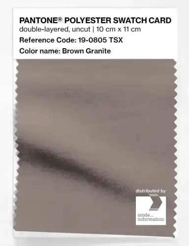 Artikelbild des Artikels “PANTONE® POLYESTER SWATCH CARD 19-0805 TSX Brown Granite “