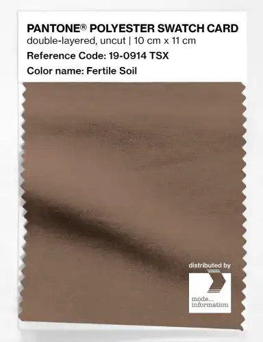Artikelbild des Artikels “PANTONE® POLYESTER SWATCH CARD 19-0914 TSX Fertile Soil “