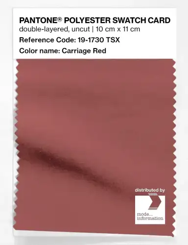 Artikelbild des Artikels “PANTONE® POLYESTER SWATCH CARD 19-1730 TSX Carriage Red “