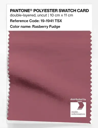 Artikelbild des Artikels “PANTONE® POLYESTER SWATCH CARD 19-1941 TSX Rasberry Fudge “