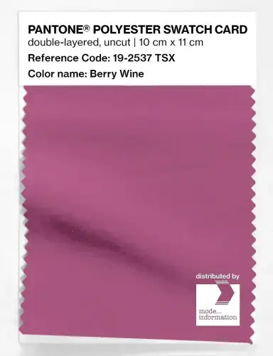 Artikelbild des Artikels “PANTONE® POLYESTER SWATCH CARD 19-2537 TSX Berry Wine “