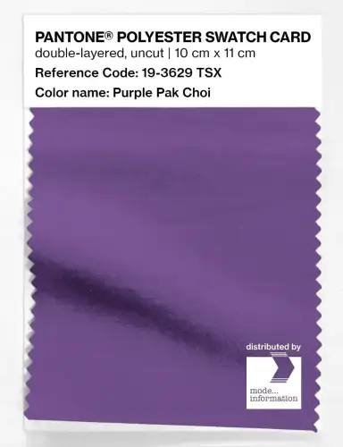 Artikelbild des Artikels “PANTONE® POLYESTER SWATCH CARD 19-3629 TSX Purple Pak Choi “