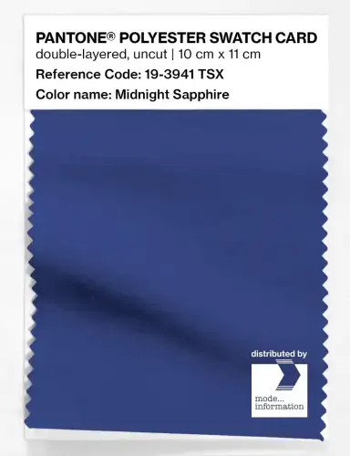 Artikelbild des Artikels “PANTONE® POLYESTER SWATCH CARD 19-3941 TSX Midnight Sapphire “