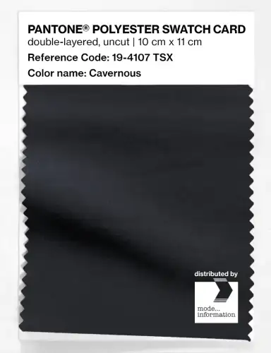 Artikelbild des Artikels “PANTONE® POLYESTER SWATCH CARD 19-4107 TSX Cavernous “