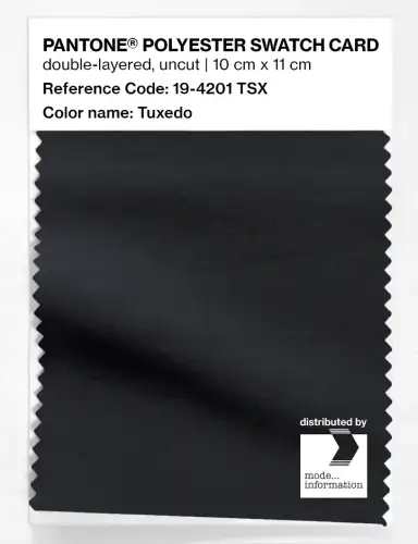 Artikelbild des Artikels “PANTONE® POLYESTER SWATCH CARD 19-4201 TSX Tuxedo “