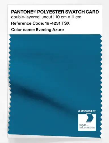 Artikelbild des Artikels “PANTONE® POLYESTER SWATCH CARD 19-4231 TSX Evening Azure “
