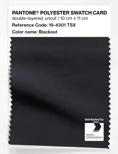 Artikelbild des Artikels “PANTONE® POLYESTER SWATCH CARD 19-4301 TSX Blackout “