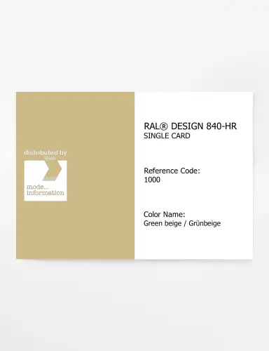 Artikelbild des Artikels “RAL® CLASSIC 840-HR SINGLE CARD 1000 Green beige / Grünbeige “