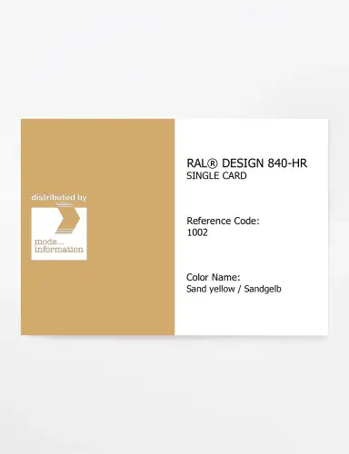 Artikelbild des Artikels “RAL® CLASSIC 840-HR SINGLE CARD 1002 Sand yellow / Sandgelb “