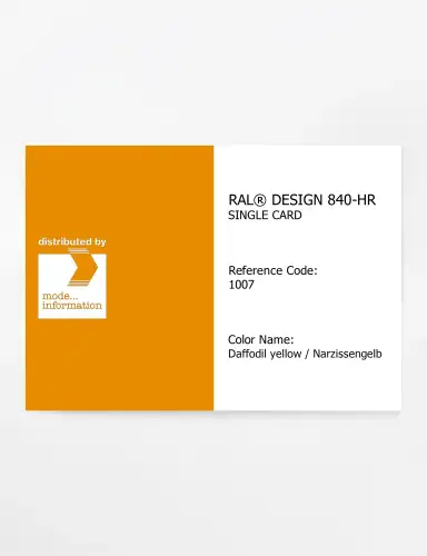 Artikelbild des Artikels “RAL® CLASSIC 840-HR SINGLE CARD 1007 Daffodil yellow / Narzissengelb “