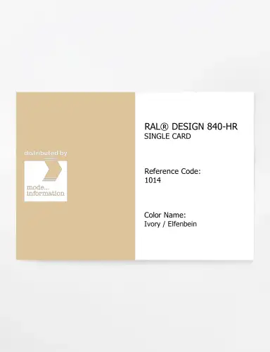 Artikelbild des Artikels “RAL® CLASSIC 840-HR SINGLE CARD 1014 Ivory / Elfenbein “
