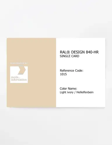 Artikelbild des Artikels “RAL® CLASSIC 840-HR SINGLE CARD 1015 Light ivory / Hellelfenbein “