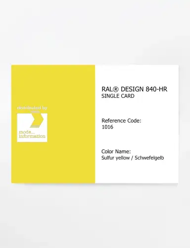 Artikelbild des Artikels “RAL® CLASSIC 840-HR SINGLE CARD 1016 Sulfur yellow / Schwefelgelb “
