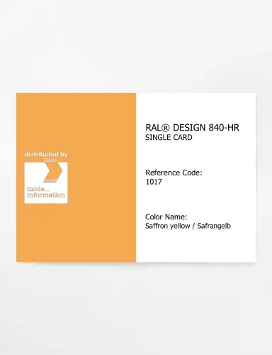Artikelbild des Artikels “RAL® CLASSIC 840-HR SINGLE CARD 1017 Saffron yellow / Safrangelb “
