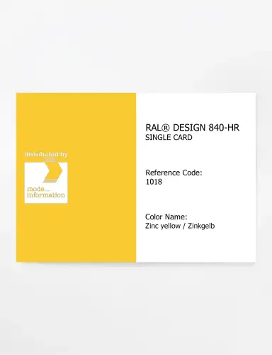 Artikelbild des Artikels “RAL® CLASSIC 840-HR SINGLE CARD 1018 Zinc yellow / Zinkgelb “