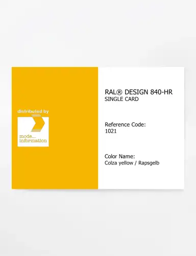 Artikelbild des Artikels “RAL® CLASSIC 840-HR SINGLE CARD 1021 Colza yellow / Rapsgelb “