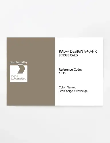 Artikelbild des Artikels “RAL® CLASSIC 840-HR SINGLE CARD 1035 Pearl beige / Perlbeige “