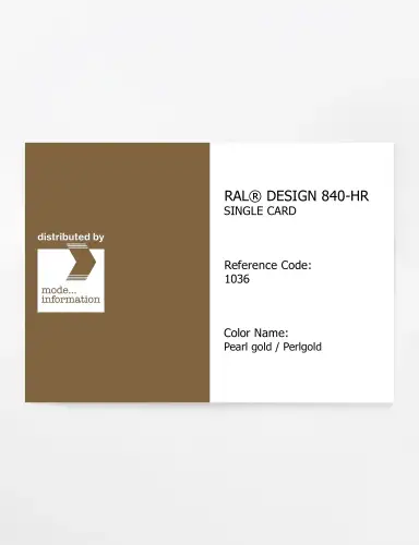 Artikelbild des Artikels “RAL® CLASSIC 840-HR SINGLE CARD 1036 Pearl gold / Perlgold “