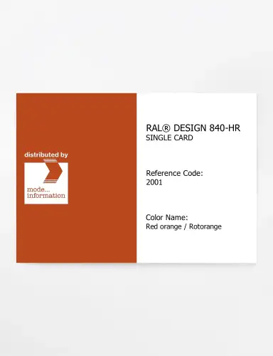 Artikelbild des Artikels “RAL® CLASSIC 840-HR SINGLE CARD 2001 Red orange / Rotorange “