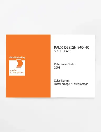 Artikelbild des Artikels “RAL® CLASSIC 840-HR SINGLE CARD 2003 Pastel orange / Pastellorange “