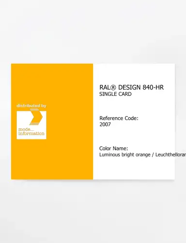 Artikelbild des Artikels “RAL® CLASSIC 840-HR SINGLE CARD 2007 Luminous bright orange / Leuchthellorange “