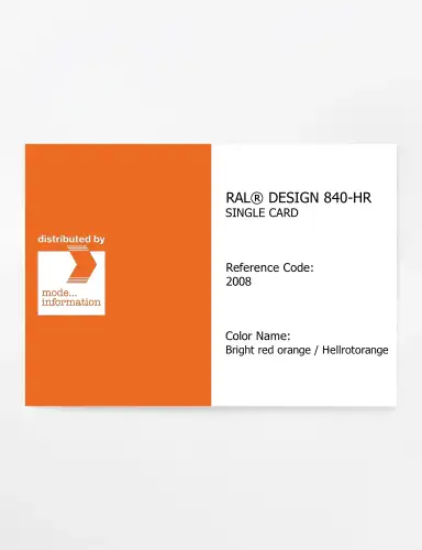 Artikelbild des Artikels “RAL® CLASSIC 840-HR SINGLE CARD 2008 Bright red orange / Hellrotorange “