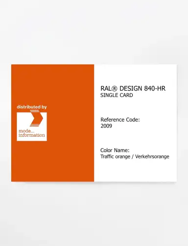Artikelbild des Artikels “RAL® CLASSIC 840-HR SINGLE CARD 2009 Traffic orange / Verkehrsorange “