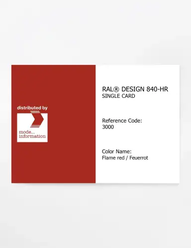 Artikelbild des Artikels “RAL® CLASSIC 840-HR SINGLE CARD 3000 Flame red / Feuerrot “