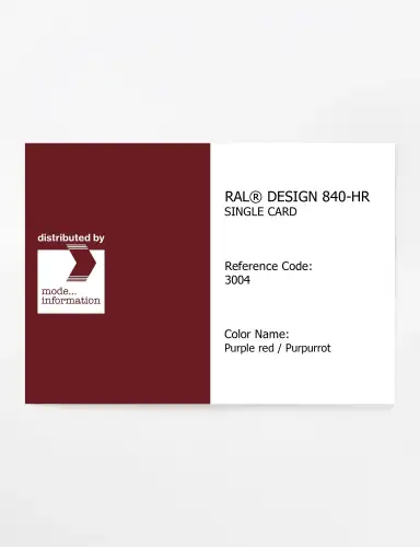 Artikelbild des Artikels “RAL® CLASSIC 840-HR SINGLE CARD 3004 Purple red / Purpurrot “