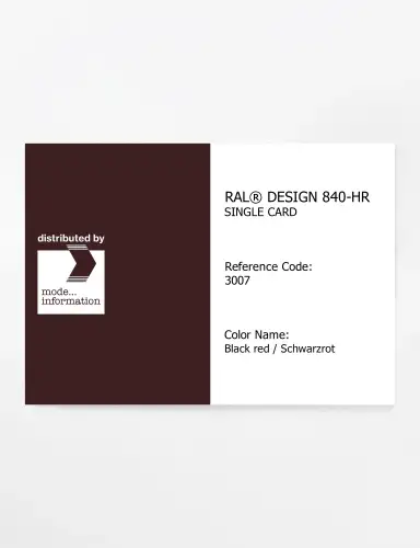 Artikelbild des Artikels “RAL® CLASSIC 840-HR SINGLE CARD 3007 Black red / Schwarzrot “