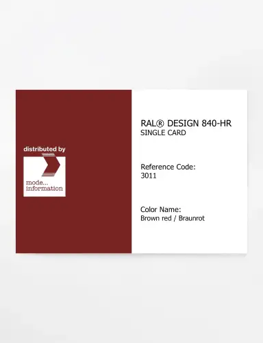 Artikelbild des Artikels “RAL® CLASSIC 840-HR SINGLE CARD 3011 Brown red / Braunrot “