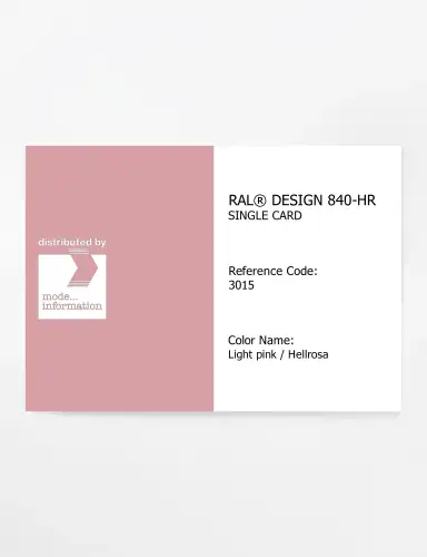 Artikelbild des Artikels “RAL® CLASSIC 840-HR SINGLE CARD 3015 Light pink / Hellrosa “