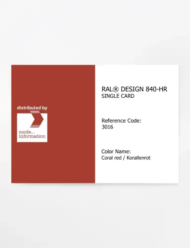 Artikelbild des Artikels “RAL® CLASSIC 840-HR SINGLE CARD 3016 Coral red / Korallenrot “