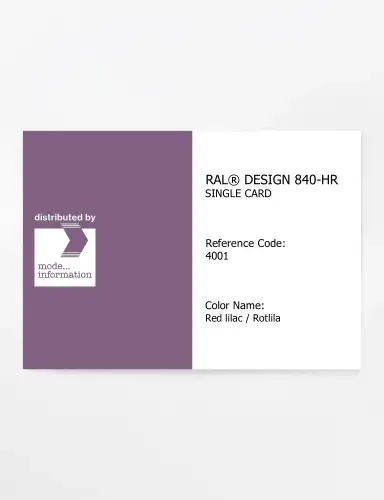 Artikelbild des Artikels “RAL® CLASSIC 840-HR SINGLE CARD 4001 Red lilac / Rotlila “