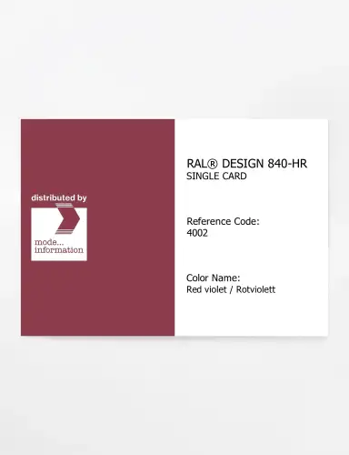 Artikelbild des Artikels “RAL® CLASSIC 840-HR SINGLE CARD 4002 Red violet / Rotviolett “