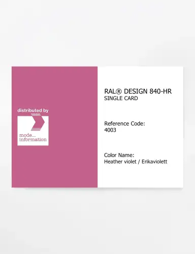 Artikelbild des Artikels “RAL® CLASSIC 840-HR SINGLE CARD 4003 Heather violet / Erikaviolett “