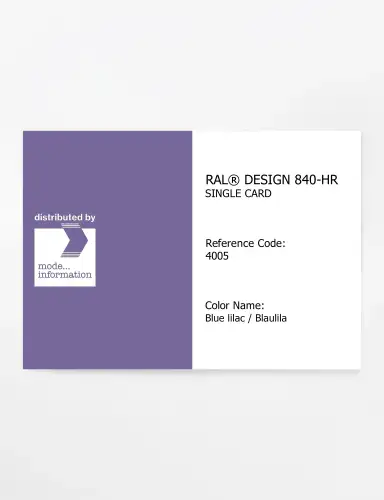 Artikelbild des Artikels “RAL® CLASSIC 840-HR SINGLE CARD 4005 Blue lilac / Blaulila “