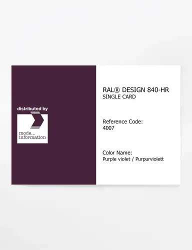 Artikelbild des Artikels “RAL® CLASSIC 840-HR SINGLE CARD 4007 Purple violet / Purpurviolett “