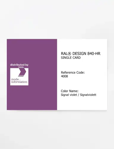 Artikelbild des Artikels “RAL® CLASSIC 840-HR SINGLE CARD 4008 Signal violet / Signalviolett “